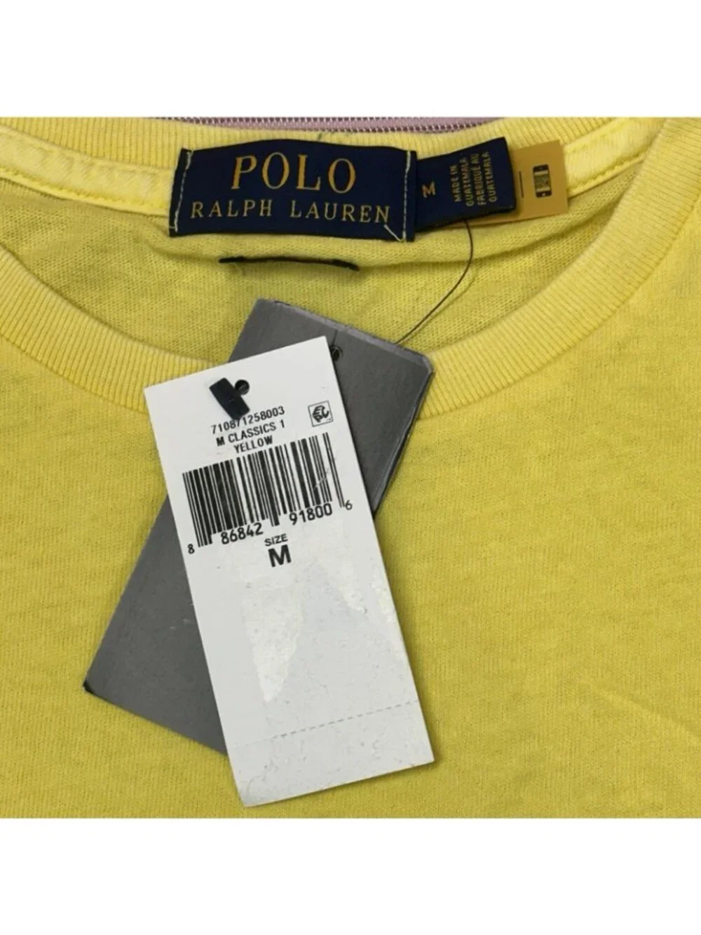 Polo by Ralph Lauren Yellow Graphic Logo Crew Neck T-Shirt